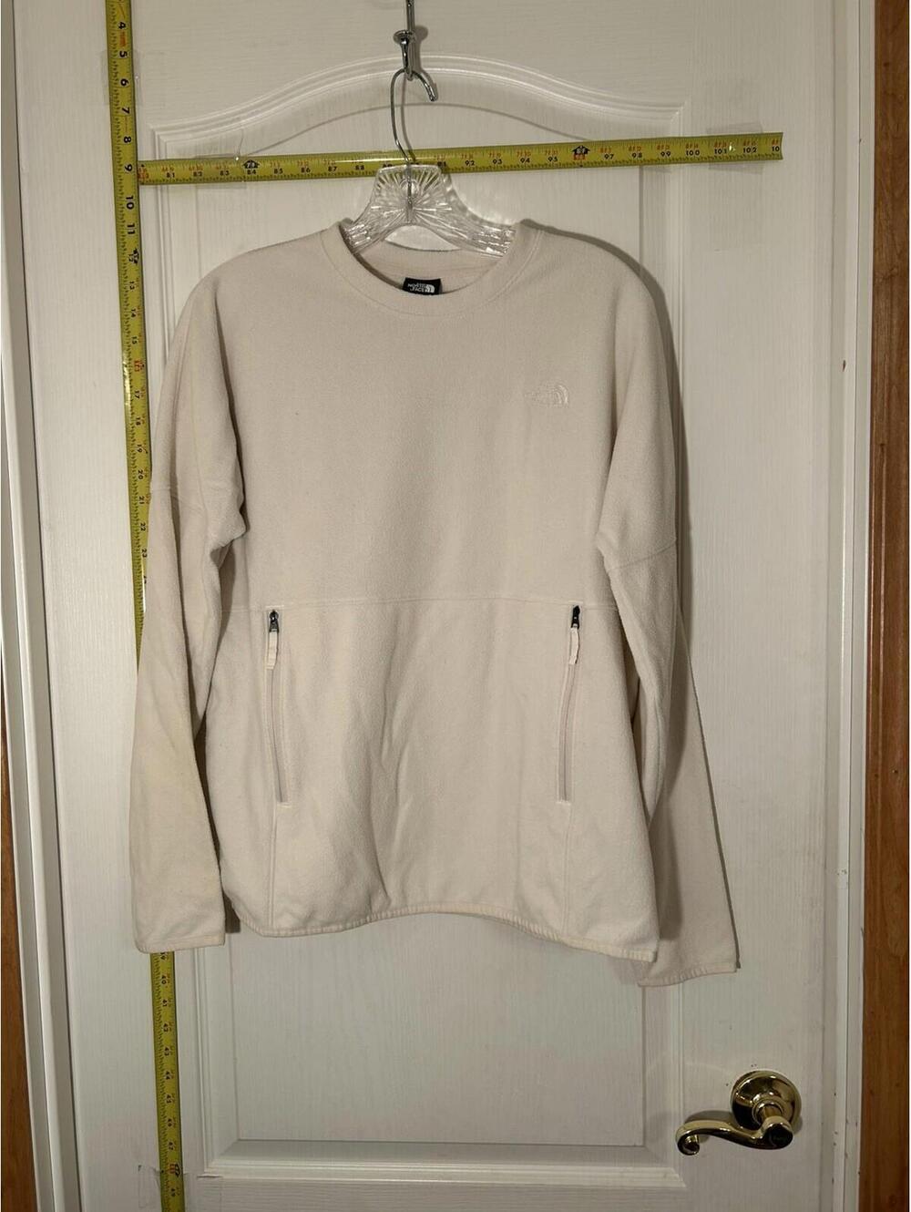 The North Face Women's Size Med Cream Fleece Zip Sweatshirt